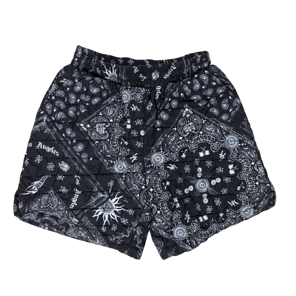 Forever 21 Hot Wheels Mens Small Quilted Paisley Bandana Shorts LA Streetwear